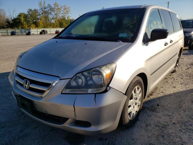 5FNRL38277B115650 - 2007 HONDA ODYSSEY LX SILVER photo 2