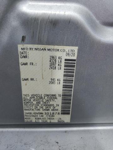 1N4BL4DV0MN301878 - 2021 NISSAN ALTIMA SV SILVER photo 10