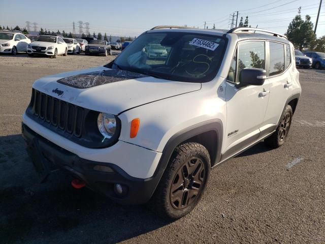 ZACCJBCB1HPE76704 - 2017 JEEP RENEGADE T WHITE photo 2