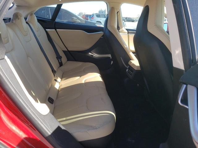 5YJSA1H12EFP42515 - 2014 TESLA MODEL S RED photo 6