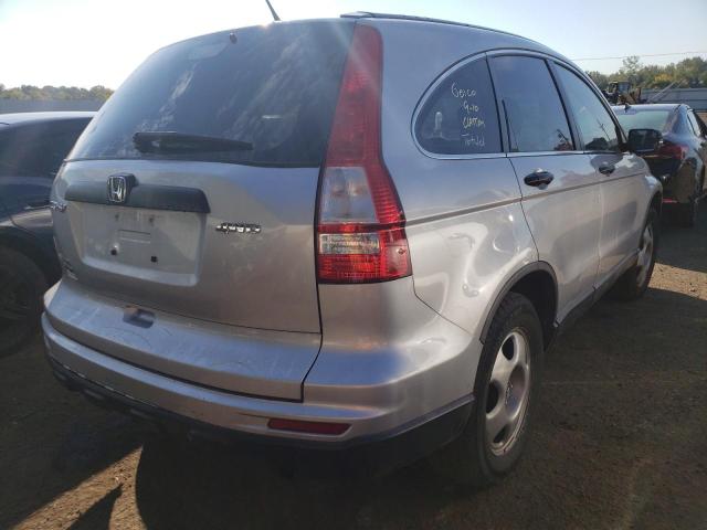 5J6RE4H35AL024111 - 2010 HONDA CR-V LX SILVER photo 4