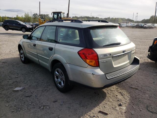 4S4BP61C477321858 - 2007 SUBARU OUTBACK BEIGE photo 3