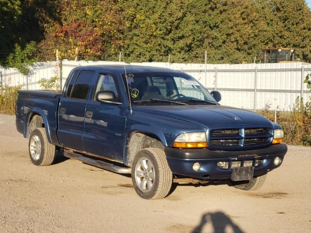 1B7HG38N82S702512 - 2002 DODGE DAKOTA QUA BLUE photo 1