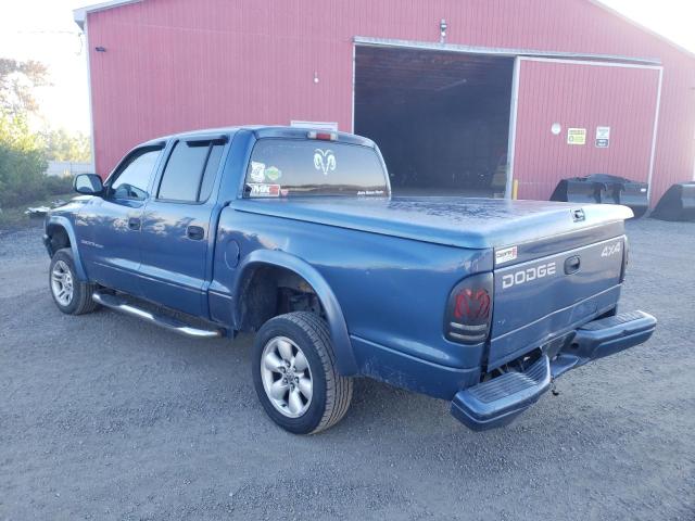 1B7HG38N82S702512 - 2002 DODGE DAKOTA QUA BLUE photo 3