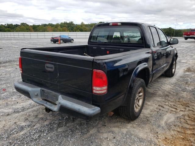 1D7HL38N33S302697 - 2003 DODGE DAKOTA QUA BLACK photo 4