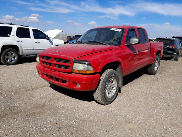 1D7HG38N23S359462 - 2003 DODGE DAKOTA QUA RED photo 2