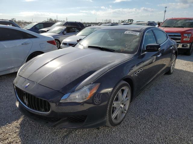 ZAM56RRA7E1112800 - 2014 MASERATI QUATTROPOR BLUE photo 2