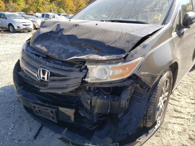 5FNRL5H45BB032398 - 2011 HONDA ODYSSEY EX BLACK photo 9