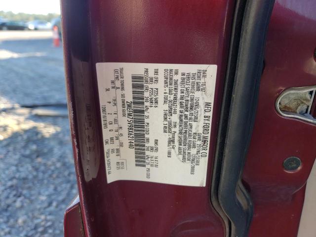 2MEFM75V98X621440 - 2008 MERCURY GRAND MARQ BURGUNDY photo 10