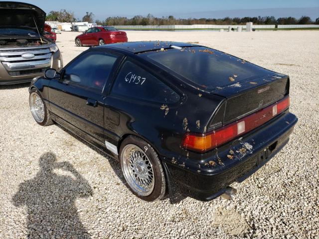 JHMED8453MS022551 - 1991 HONDA CIVIC CRX BLACK photo 3