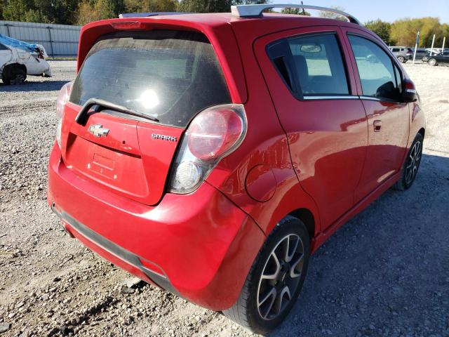 KL8CF6S95EC583383 - 2014 CHEVROLET SPARK 2LT RED photo 4