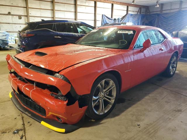 2C3CDZBT1NH105599 - 2022 DODGE CHALLENGER RED photo 2