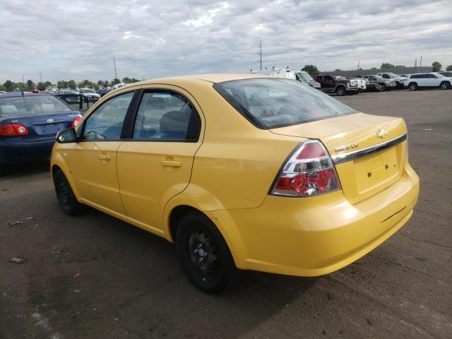 KL1TD56688B160399 - 2008 CHEVROLET AVEO BASE YELLOW photo 3