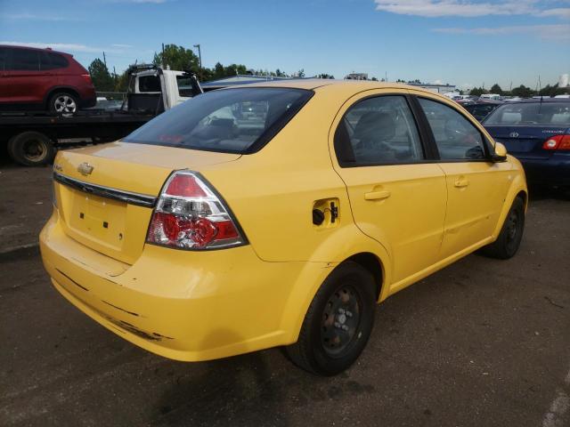 KL1TD56688B160399 - 2008 CHEVROLET AVEO BASE YELLOW photo 4