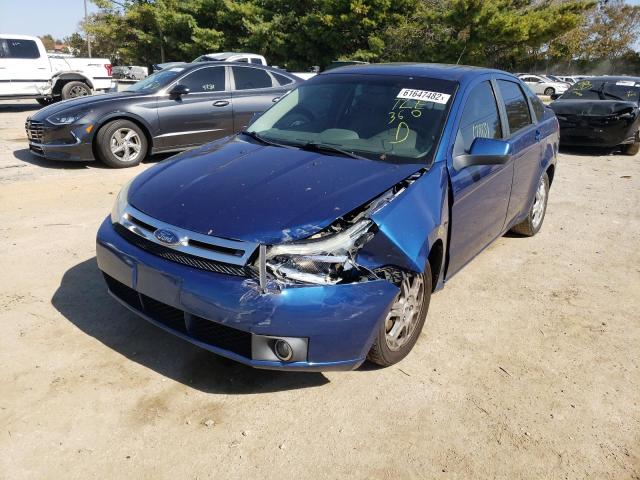 1FAHP36N49W193594 - 2009 FORD FOCUS SES BLUE photo 2