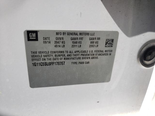 1G11C5SL6FF178767 - 2015 CHEVROLET MALIBU 1LT 白色 照片 10