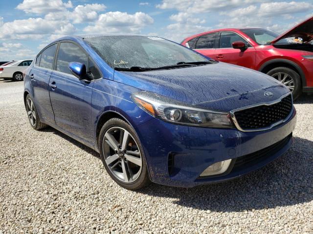 3KPFL4A86HE131191 - 2017 KIA FORTE EX BLUE photo 1