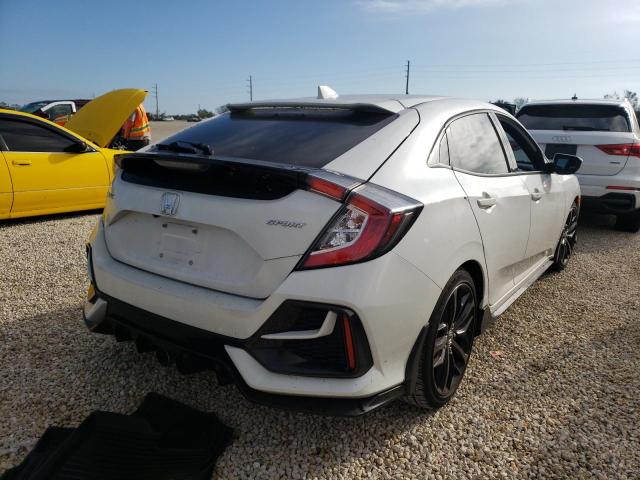 SHHFK7H48MU220030 - 2021 HONDA CIVIC SPOR WHITE photo 4