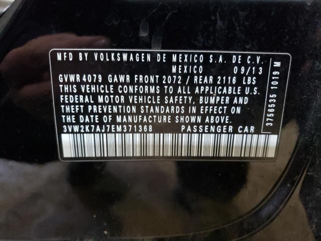 3VW2K7AJ7EM371368 - 2014 VOLKSWAGEN JETTA BASE 黑色 照片 10