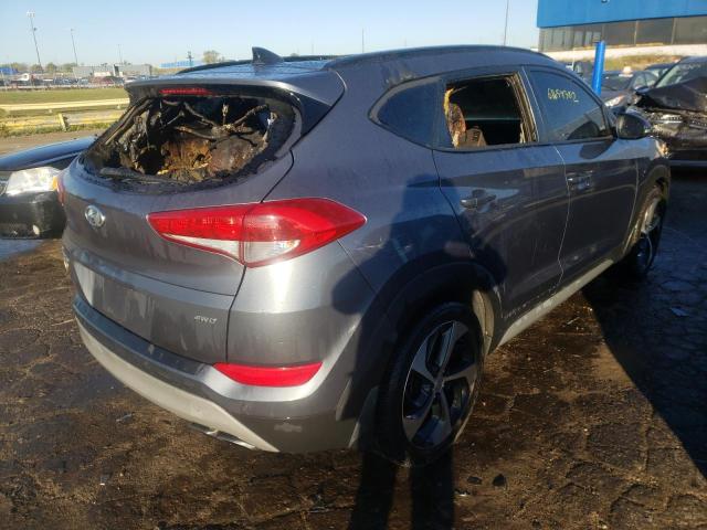 KM8J3CA2XJU690259 - 2018 HYUNDAI TUCSON VAL GRAY photo 4