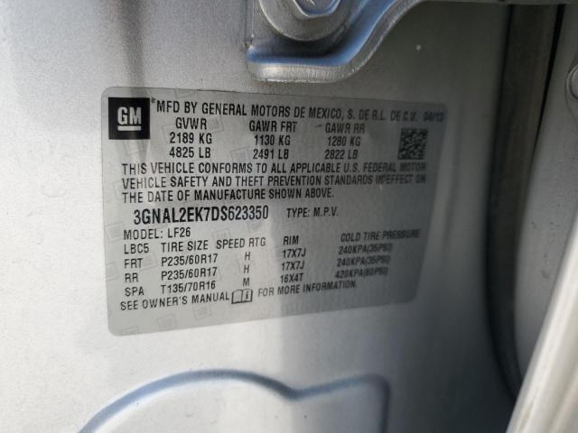 3GNAL2EK7DS623350 - 2013 CHEVROLET CAPTIVA LS 银色 照片 10