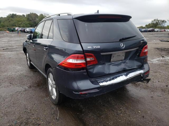 4JGDA5HB0CA034810 - 2012 MERCEDES-BENZ ML 350 4MA GRAY photo 3