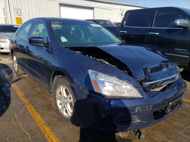 1HGCM56396A108654 - 2006 HONDA ACCORD SE BLUE photo 1