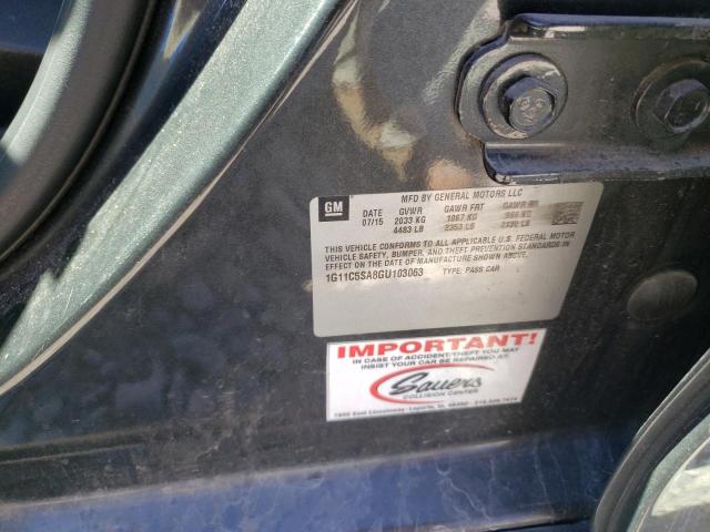 1G11C5SA8GU103063 - 2016 CHEVROLET MALIBU LIM 黑色 照片 10