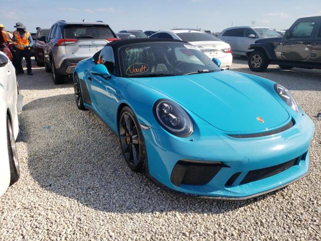 WP0CF2A94KS172219 - 2019 PORSCHE 911 SPEEDS TURQUOISE photo 1