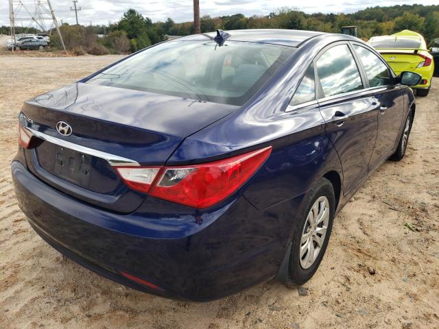 5NPEB4AC4CH368169 - 2012 HYUNDAI SONATA GLS BLUE photo 4