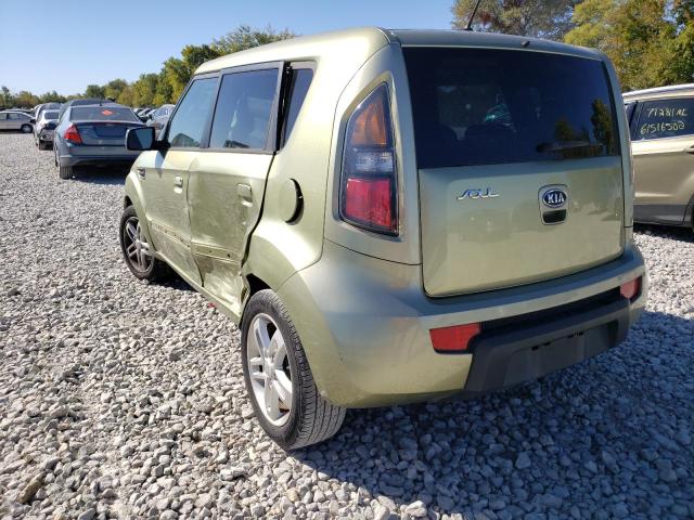 KNDJT2A25A7043040 - 2010 KIA SOUL GREEN photo 3