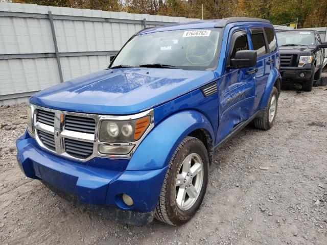 1D8GU28K37W737576 - 2007 DODGE NITRO SXT BLUE photo 2