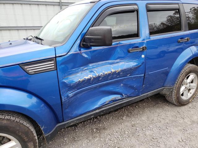 1D8GU28K37W737576 - 2007 DODGE NITRO SXT BLUE photo 9