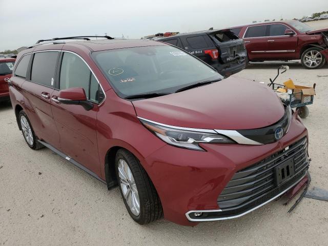 5TDERKEC8NS078833 - 2022 TOYOTA SIENNA LIM RED photo 1