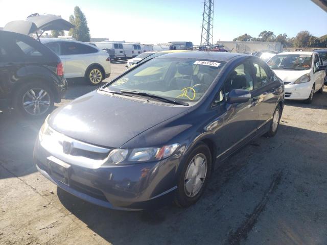 JHMFA36218S022413 - 2008 HONDA CIVIC HYBR GRAY photo 2