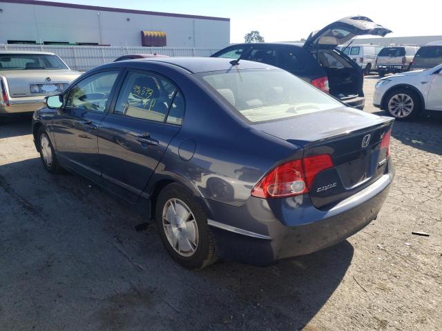 JHMFA36218S022413 - 2008 HONDA CIVIC HYBR GRAY photo 3