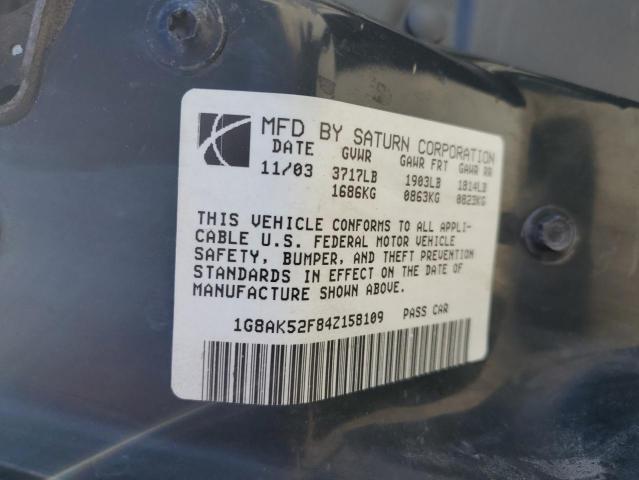 1G8AK52F84Z158109 - 2004 SATURN ION LEVEL Gümüş foto 10