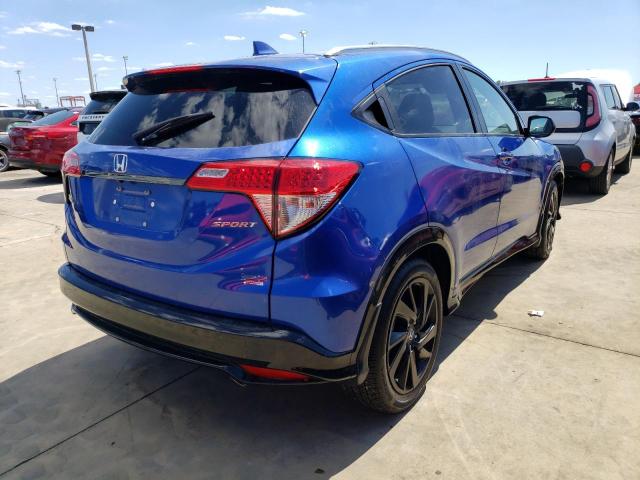 3CZRU5H14NM706585 - 2022 HONDA HR-V SPORT BLUE photo 4