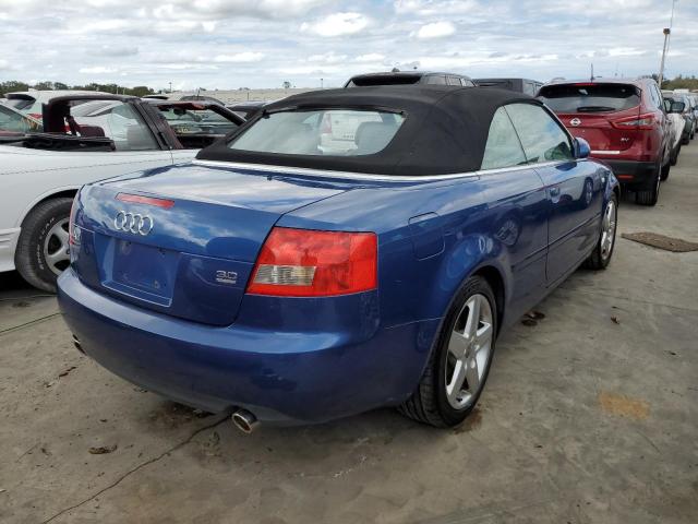 WAUDT48H55K008324 - 2005 AUDI A4 QUATTRO BLUE photo 4