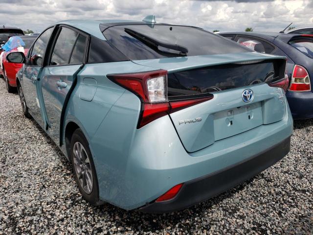 JTDKAMFU2M3146573 - 2021 TOYOTA PRIUS SPEC GREEN photo 3