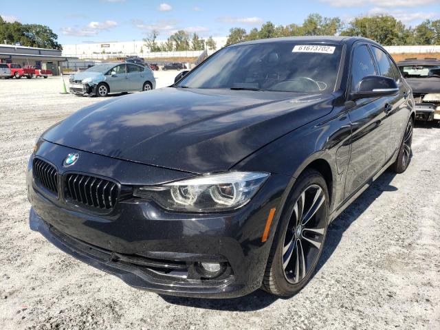 WBA8E1C56JA171524 - 2018 BMW 330E BLACK photo 2