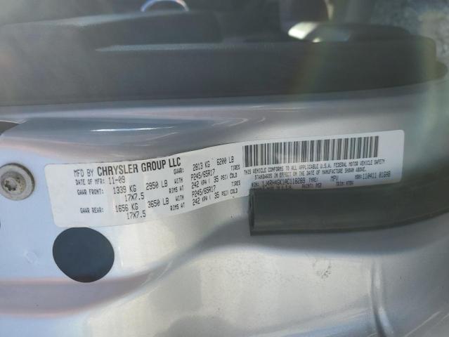 1J4RH4GK1AC118289 - 2010 JEEP COMMANDER 银色 照片 10