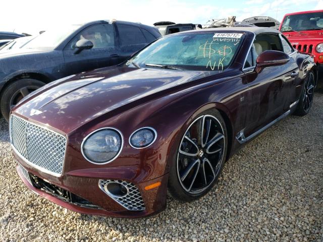 SCBDB4ZG2LC075680 - 2020 BENTLEY CONTINENTA BURGUNDY photo 2