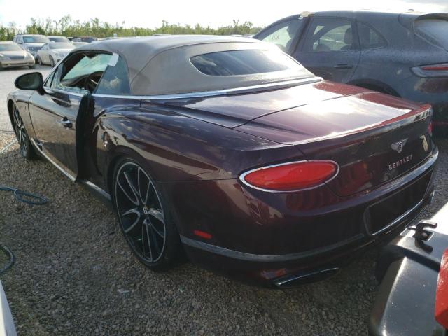 SCBDB4ZG2LC075680 - 2020 BENTLEY CONTINENTA BURGUNDY photo 3