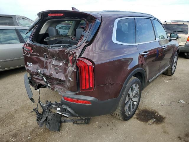 5XYP6DHC9MG126280 - 2021 KIA TELLURIDE BURGUNDY photo 4