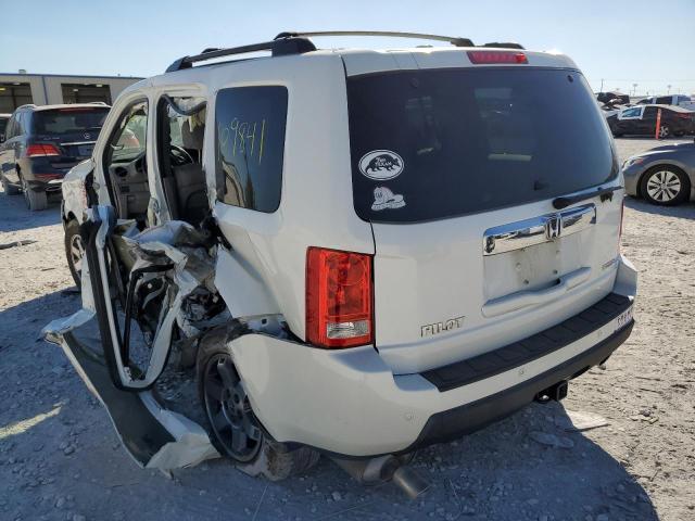 5FNYF3H93BB003632 - 2011 HONDA PILOT TOUR WHITE photo 3