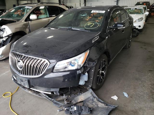 1G4G45G3XGF170398 - 2016 BUICK LACROSSE S BLACK photo 2