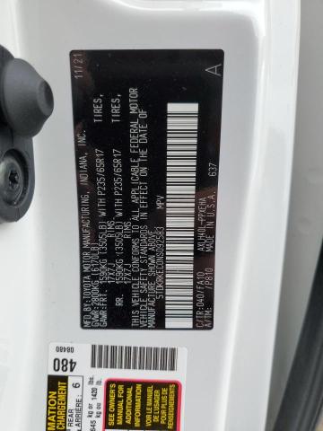 5TDKRKEC0NS092583 - 2022 TOYOTA SIENNA LE WHITE photo 10