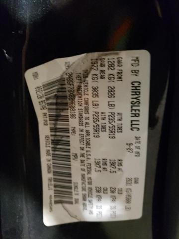 2A8GF78X88R608186 - 2008 CHRYSLER PACIFICA L BLACK photo 10