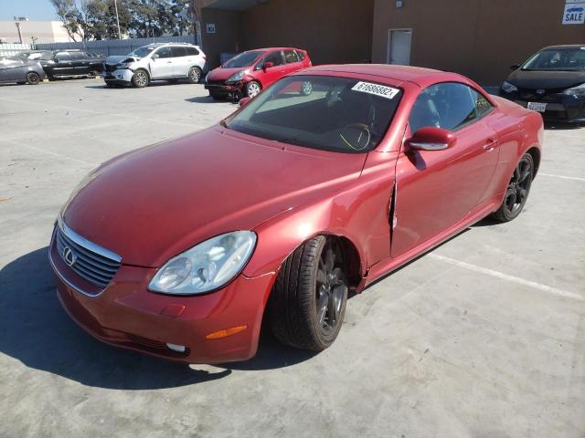 JTHFN48Y920019466 - 2002 LEXUS SC 430 RED photo 2